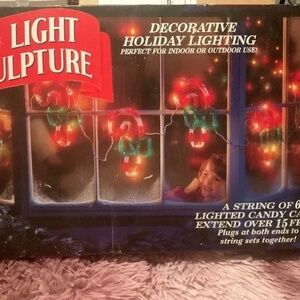 Vintage Mr.Christmas string of 6 lighted candy canes FAST SHIP!!